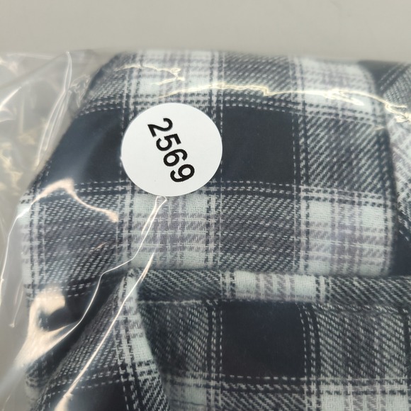 Wrangler Wrancher Shirt Men Medium Regular Fit Black White Plaid Pearl Snap Soft - Picture 12 of 12